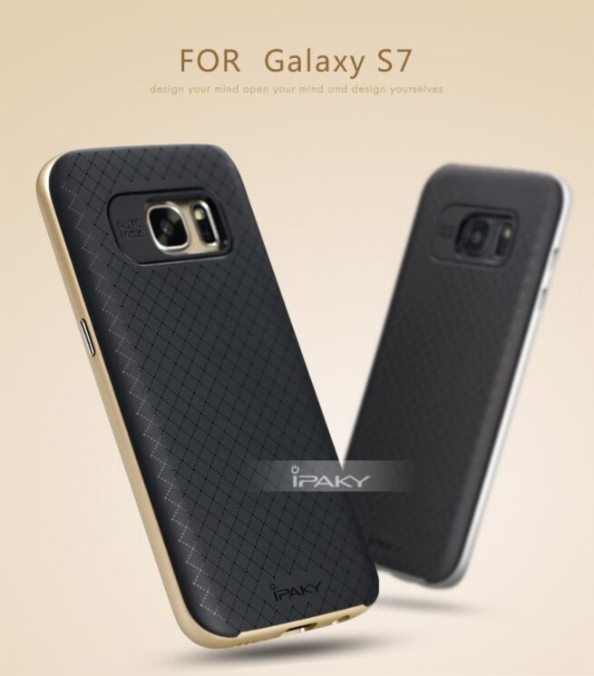 Захисна накладка IPAKY Hybrid Cover для Samsung Galaxy S7 (G930) - Silver: фото 7 з 11