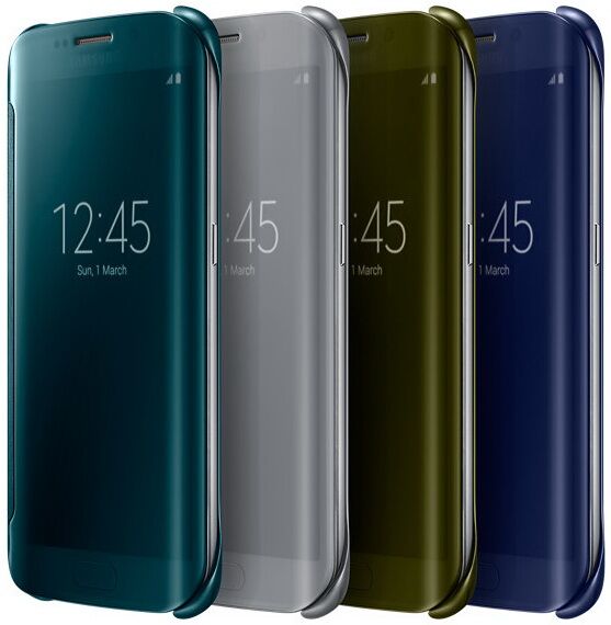 Чехол Clear View Cover для Samsung Galaxy S6 edge+ EF-ZG928CFEGRU - Gold: фото 5 из 5