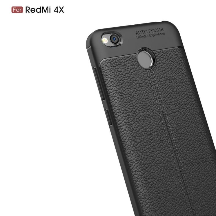Защитный чехол Deexe Leather Cover для Xiaomi Redmi 4X - Dark Blue : фото 4 из 12