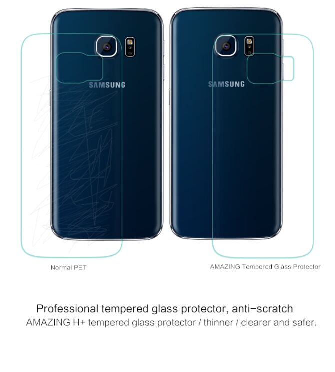 Защитное стекло на заднюю панель Nillkin Amazing H+ Back Protector для Samsung Galaxy S6 edge (G925): фото 7 из 13