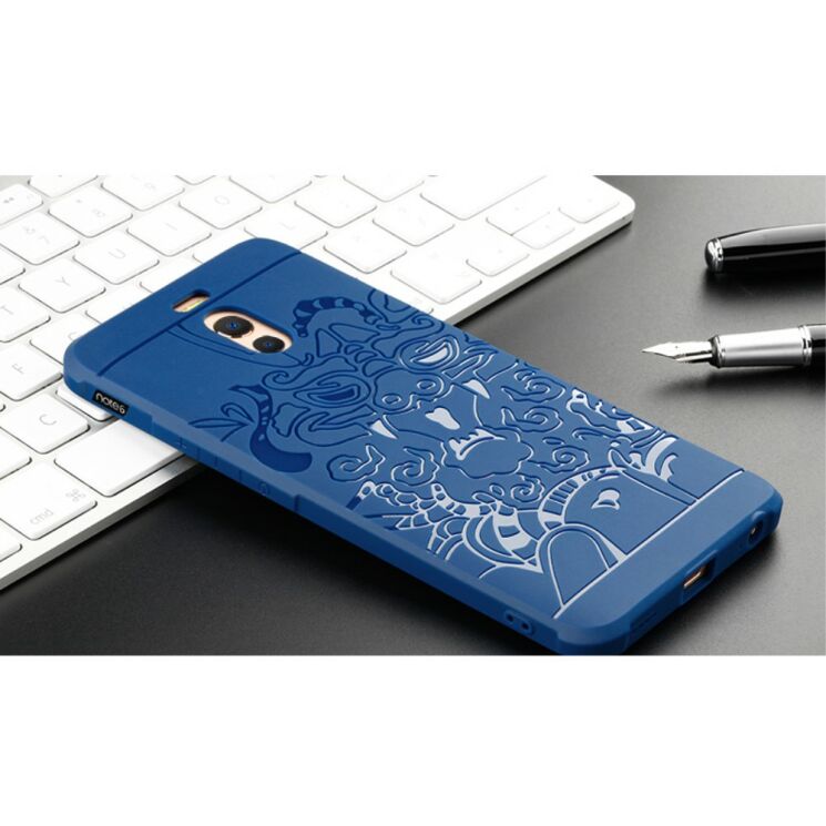Захисний чохол UniCase Dragon Style для Meizu M6 Note - Dark Blue: фото 2 з 3