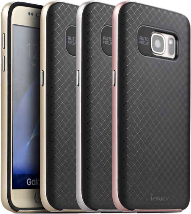 Защитная накладка IPAKY Hybrid Cover для Samsung Galaxy S7 (G930) - Silver: фото 4 из 11