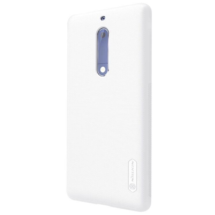 Пластиковий чохол NILLKIN Frosted Shield для Nokia 5 - White: фото 5 з 22