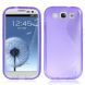 Силиконовая накладка Deexe S Line для Samsung Galaxy S3 (i9300) - Purple (GS3-6875V). Фото 1 из 5