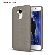 Защитный чехол Deexe Leather Cover для Huawei Honor 6A - Grey: фото 1 из 9