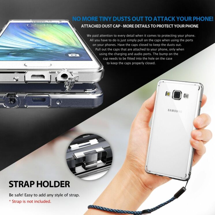 Чохол Ringke Fusion для Samsung Galaxy A3 (A300) - Black: фото 5 з 11