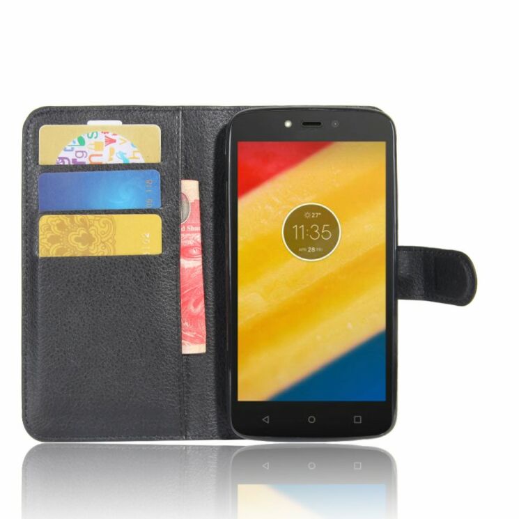 Чохол-книжка Deexe Wallet Style для Motorola Moto C Plus - Black: фото 4 з 6