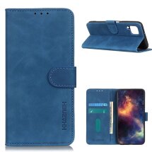 Чехол-книжка KHAZNEH Retro Wallet для Samsung Galaxy A12 (A125) / A12 Nacho (A127) / M12 (M127) - Blue: фото 1 из 10