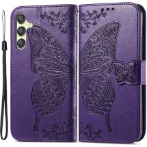 Чохол UniCase Butterfly Pattern для Samsung Galaxy A25 (A256) - Dark Purple: фото 1 з 5
