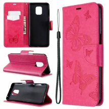 Чехол UniCase Butterfly Pattern для Xiaomi Redmi Note 9 Pro Max / Note 9 Pro / Note 9s - Rose: фото 1 из 9