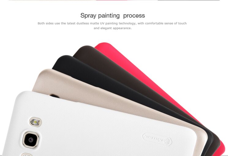 Пластиковая накладка NILLKIN Frosted Shield для Samsung Galaxy J7 2016 (J710) - Red: фото 12 з 17