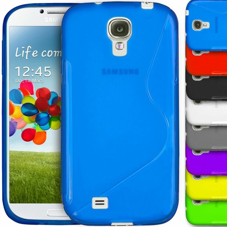 Силиконовая накладка Deexe S Line для Samsung Galaxy S4 (i9500) - Purple: фото 5 из 5