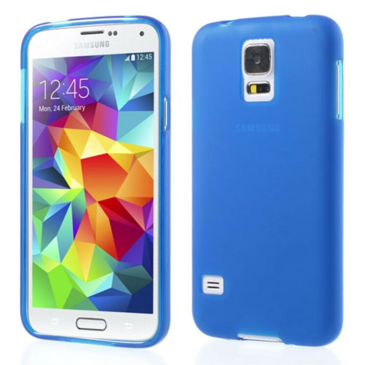Силиконовый (TPU) чехол Deexe Soft Case для Samsung Galaxy S5 - Dark Blue: фото 1 из 5