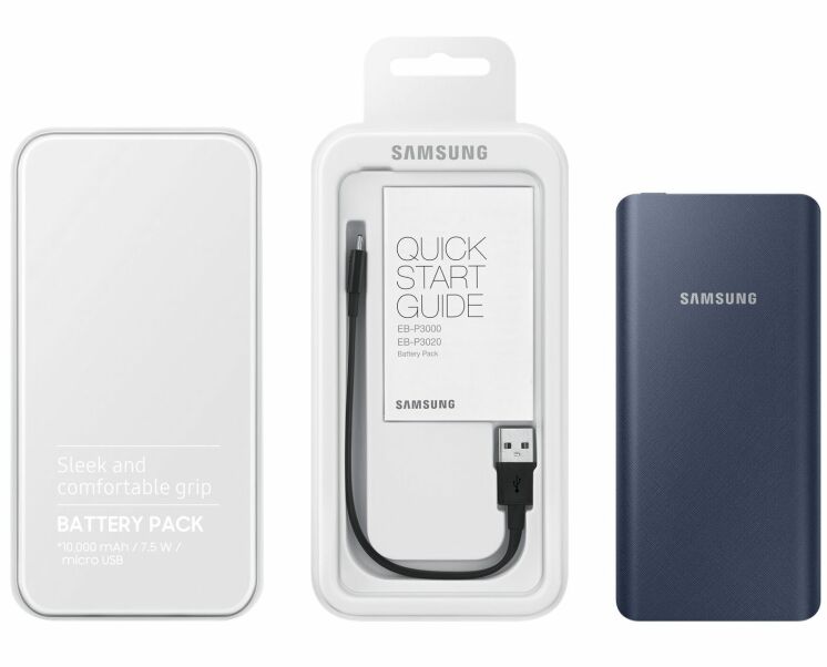 Внешний аккумулятор Samsung Battery Pack 10000mAh (EB-P3000BNRGRU) - Dark Blue: фото 7 из 7