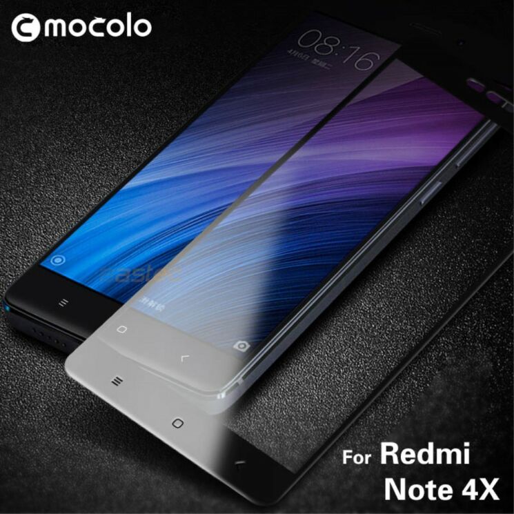 Защитное стекло MOCOLO 3D Silk Print  для Xiaomi Redmi Note 4X - Gold: фото 2 из 8