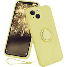 Захисний чохол Deexe Color Shell для Apple iPhone 15 Plus - Yellow: фото 1 з 7