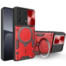 Защитный чехол Deexe Magnetic Space для Infinix Note 30 Pro - Red: фото 1 из 12