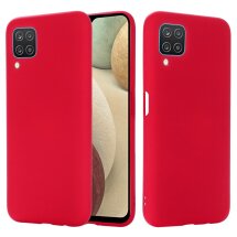 Защитный чехол Deexe Silicone Case для Samsung Galaxy A12 (A125) / A12 Nacho (A127) / M12 (M127) - Red: фото 1 из 6