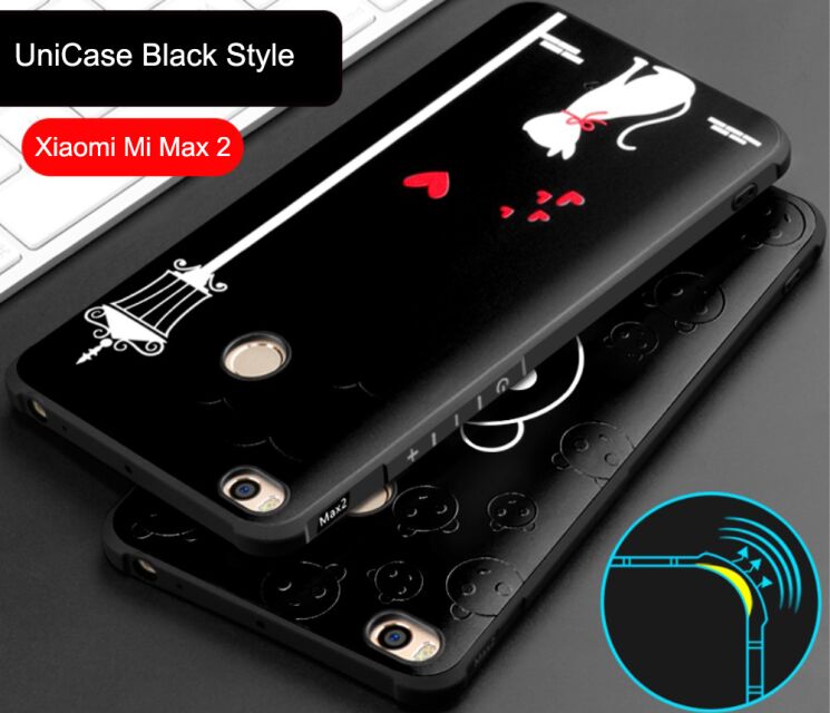 Захисний чохол UniCase Black Style для Xiaomi Mi Max 2 - Whale Pattern: фото 2 з 5