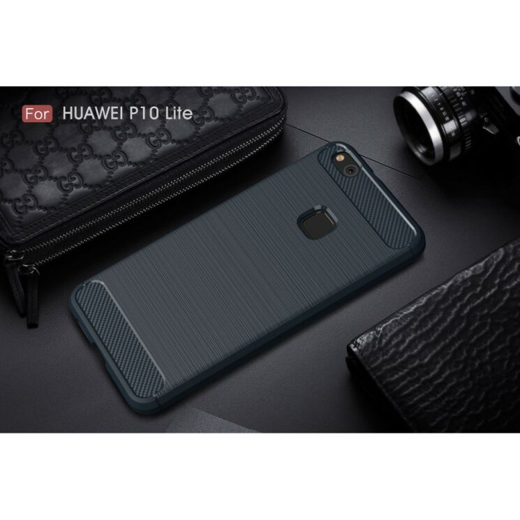 Захисний чохол UniCase Carbon для Huawei P10 Lite - Dark Blue: фото 2 з 10