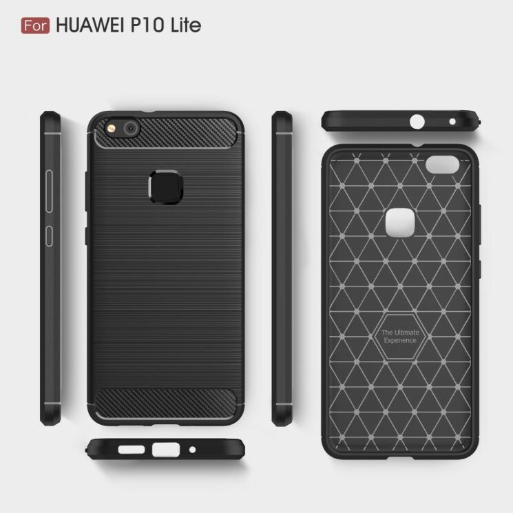 Захисний чохол UniCase Carbon для Huawei P10 Lite - Black: фото 9 з 10