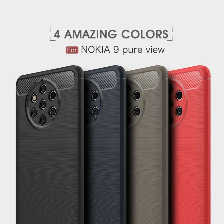 Захисний чохол UniCase Carbon для Nokia 9 PureView - Black: фото 10 з 11