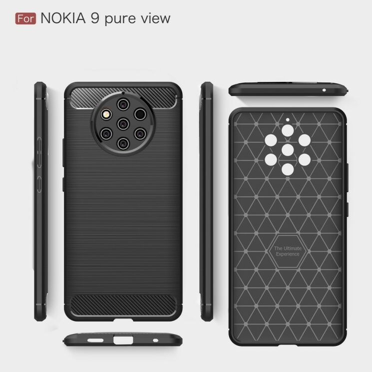 Захисний чохол UniCase Carbon для Nokia 9 PureView - Dark Blue: фото 11 з 11