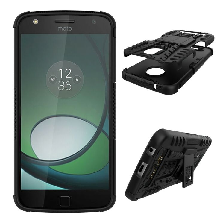 Захисний чохол UniCase Hybrid X для Motorola Moto Z Play - Black: фото 2 з 10