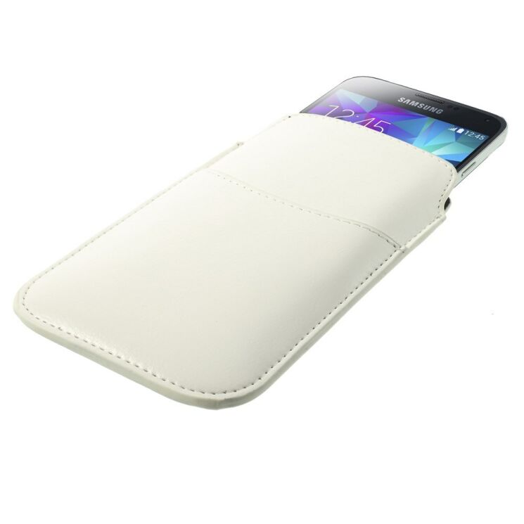 Чохол-карман Deexe Handy Pouch M для смартфонів з діагоналлю екрану до 5.2 дюймів - White: фото 2 з 6