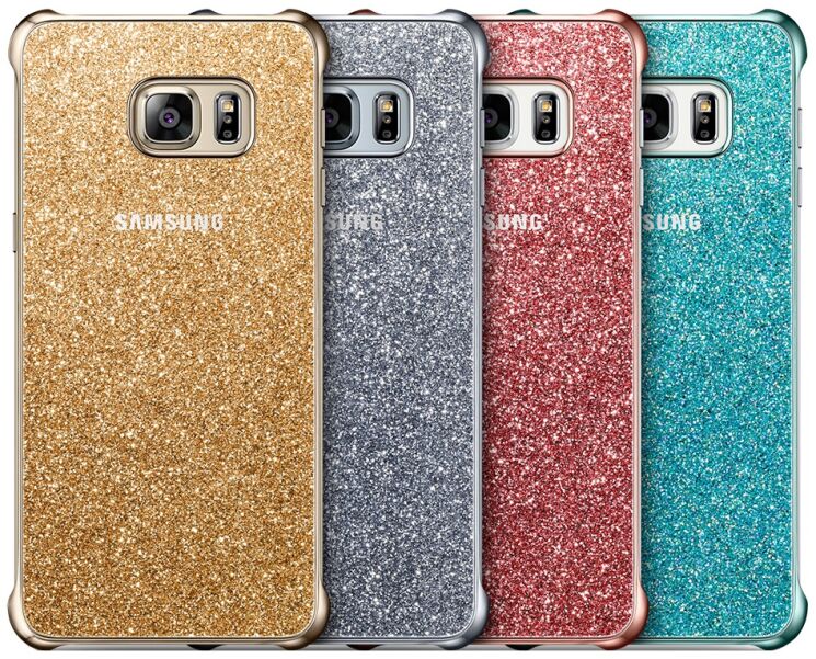 Чехол Glitter Cover для Samsung Galaxy S6 edge+ EF-XG928CFEGRU - Gold: фото 5 из 5