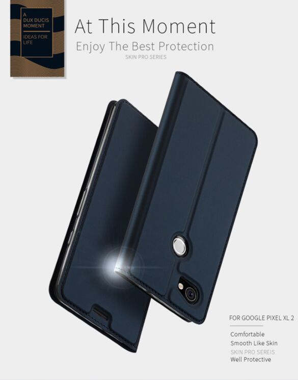 Чохол-книжка DUX DUCIS Skin Pro для Google Pixel 2 XL - Dark Blue: фото 12 з 12