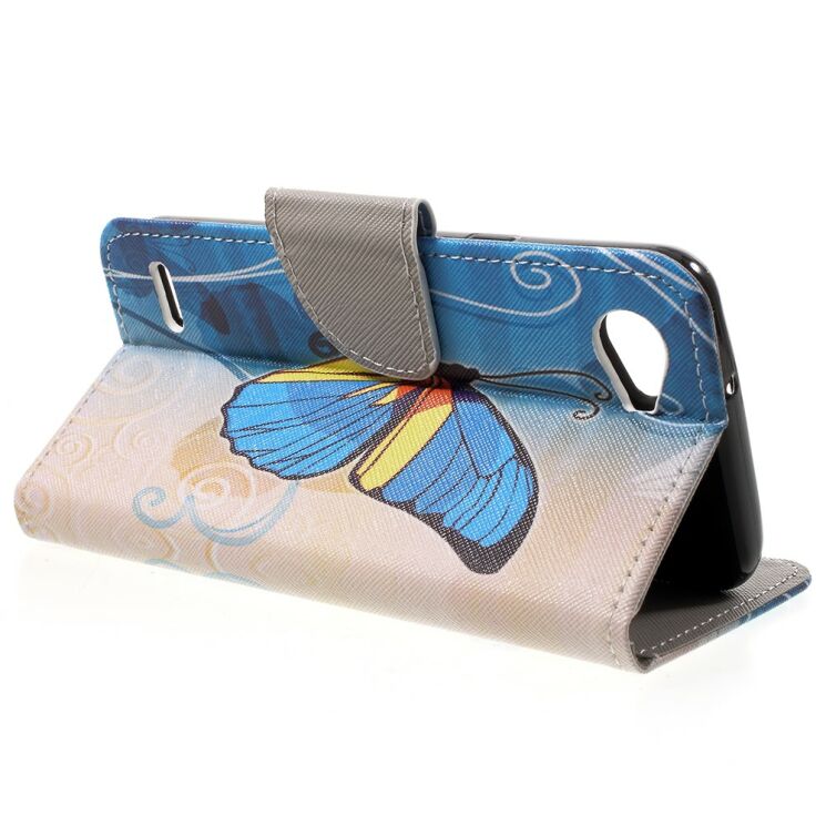 Чехол-книжка Deexe Color Wallet для LG Q6 / Q6a - Blue Butterfly: фото 4 из 6