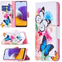 Чохол-книжка Deexe Color Wallet для Samsung Galaxy A22 5G (A226) - Butterflies: фото 1 з 8