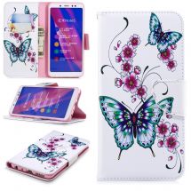 Чехол-книжка Deexe Color Wallet для Xiaomi Redmi Note 5 / Note 5 Pro - Butterfly and Flower: фото 1 из 11
