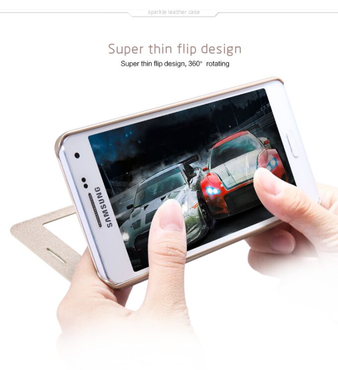Чехол NILLKIN Sparkle Series для Samsung Galaxy A5 (A500) - Gold: фото 8 из 20
