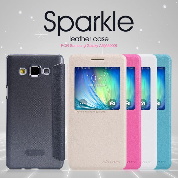 Чехол NILLKIN Sparkle Series для Samsung Galaxy A5 (A500) - Black: фото 7 из 20