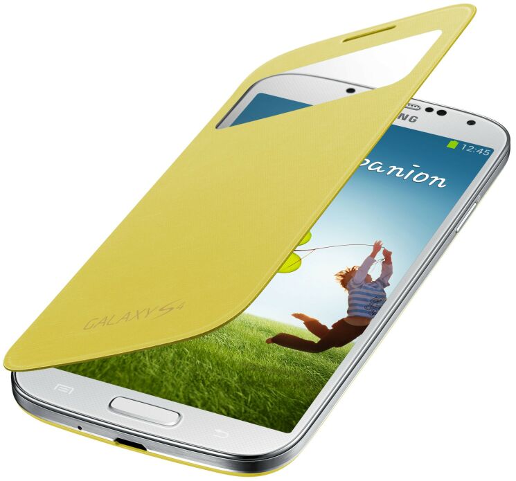 Чехол S View Cover для Samsung Galaxy S4 (i9500) - Yellow: фото 1 из 6