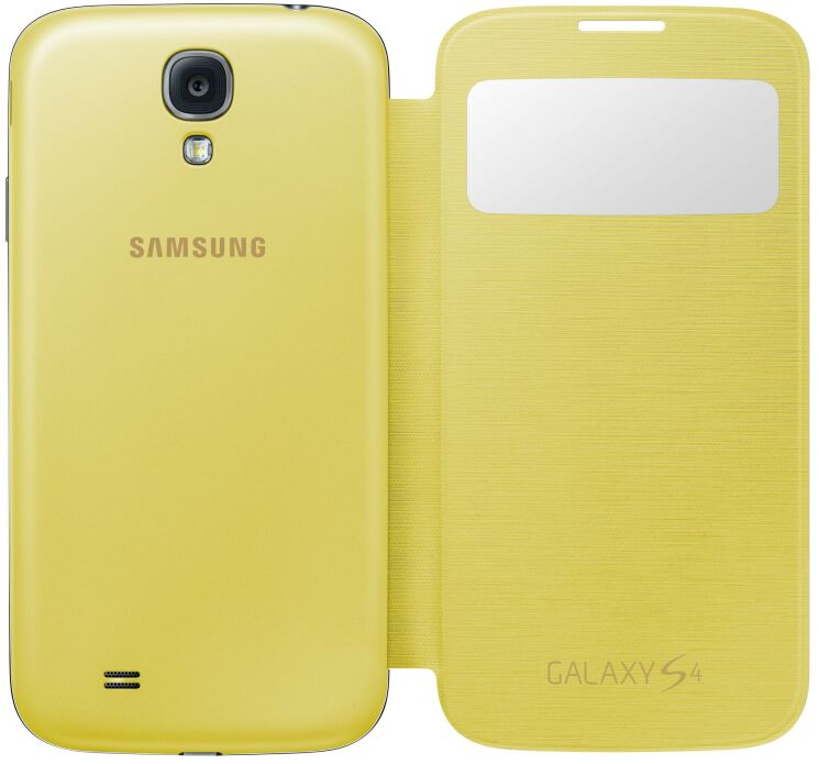 Чехол S View Cover для Samsung Galaxy S4 (i9500) - Yellow: фото 5 из 6