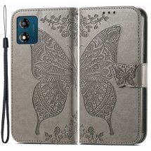 Чохол UniCase Butterfly Pattern для Motorola Moto E13 - Grey: фото 1 з 10