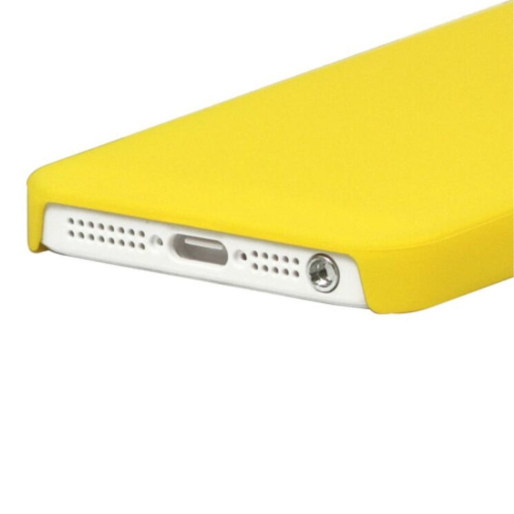Пластиковий чохол Deexe Hard Shell для iPhone 5/5s/SE - Yellow: фото 3 з 4