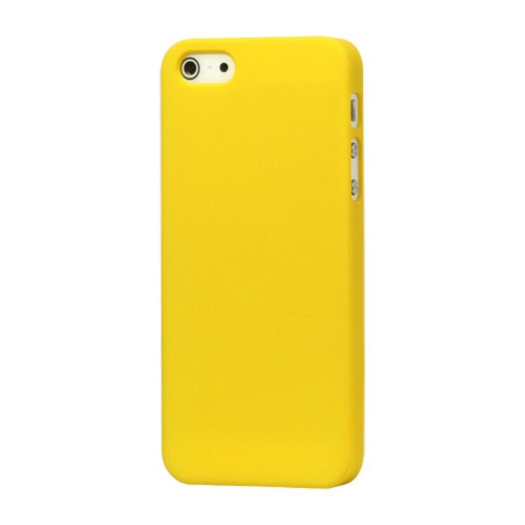 Пластиковый чехол Deexe Hard Shell для iPhone 5/5s/SE - Yellow: фото 1 из 4