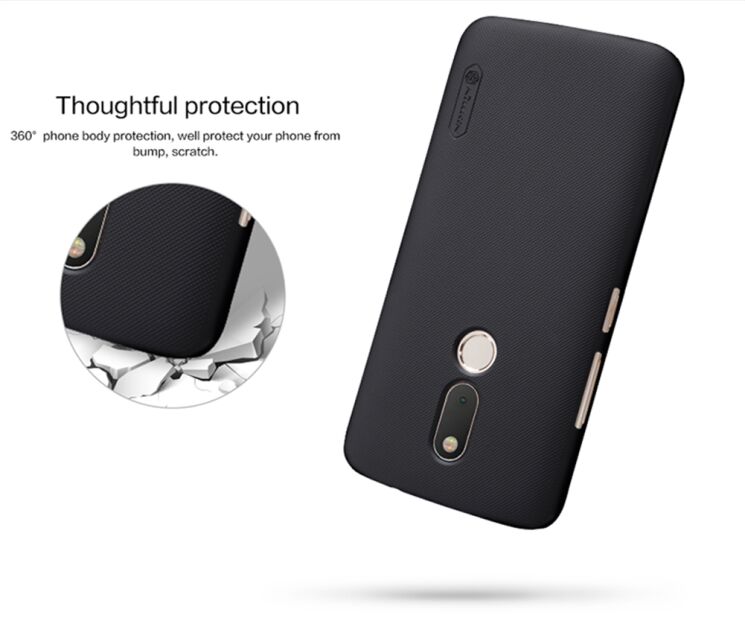 Пластиковий чохол NILLKIN Frosted Shield для Motorola Moto M - Black: фото 13 з 13