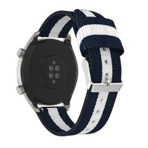 Ремешок Deexe Canvas Style для Huawei Watch GT / Watch GT2 46mm / Watch GT 2e - Blue / White: фото 1 из 5