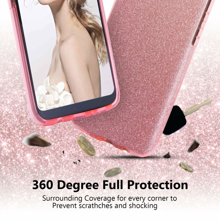 Силиконовый чехол UniCase Glitter Cover для Xiaomi Redmi 4X - Rose Gold: фото 2 из 6