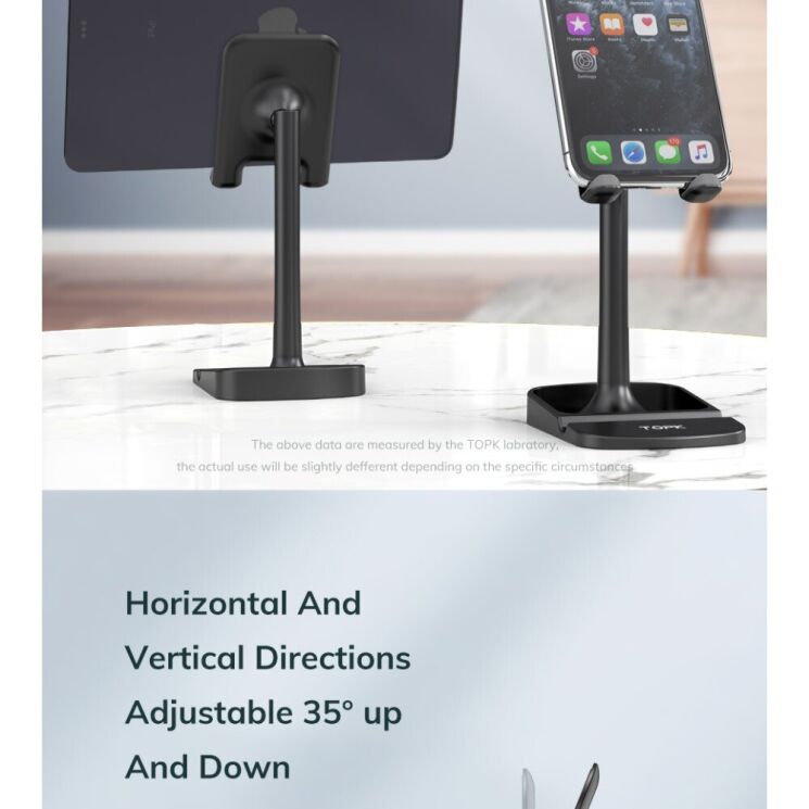Универсальная подставка Desk Phone Holder для смартфонов и планшетов - White: фото 6 из 16