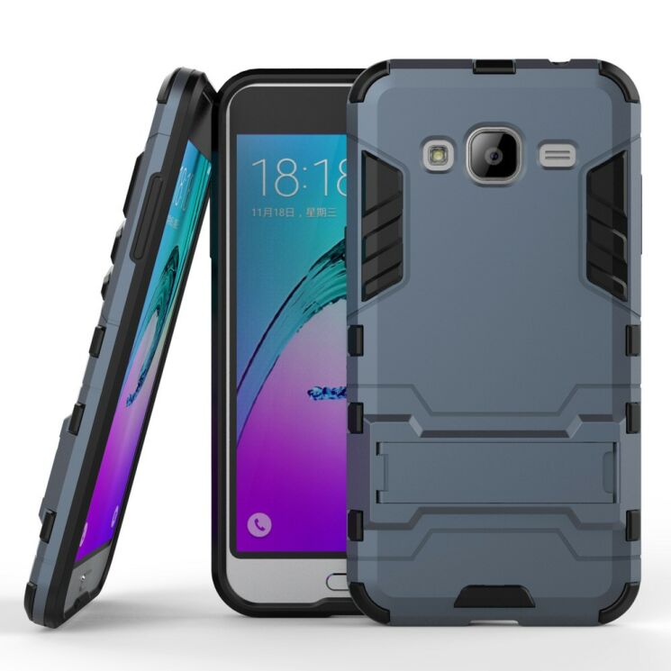 Защитная накладка UniCase Hybrid для Samsung Galaxy J3 2016 (J320) - Dark Blue: фото 2 из 8