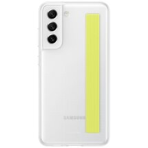 Защитный чехол Clear Strap Cover для Samsung Galaxy S21 FE (G990) EF-XG990CWEGRU - White: фото 1 из 7