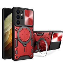 Защитный чехол Deexe Magnetic Space для Samsung Galaxy S21 Ultra (G998) - Red: фото 1 из 10