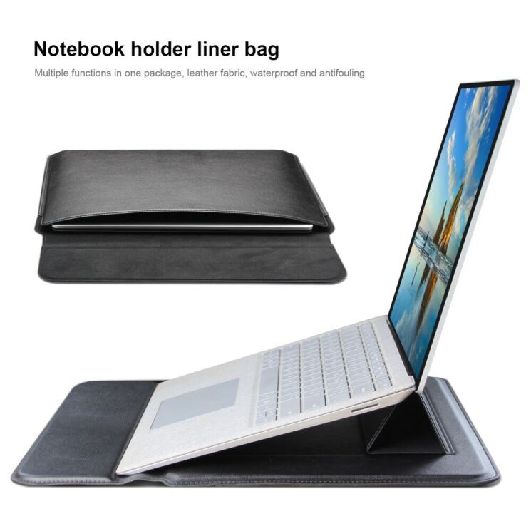 Защитный чехол Deexe Sleeve Bag для ноутбука диагональю 14 дюймов - Black: фото 6 из 11
