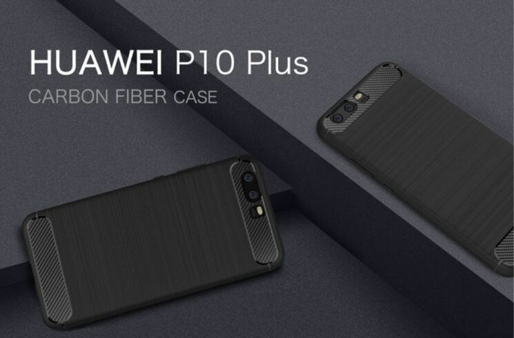 Захисний чохол UniCase Carbon для Huawei P10 Plus - Black: фото 2 з 8